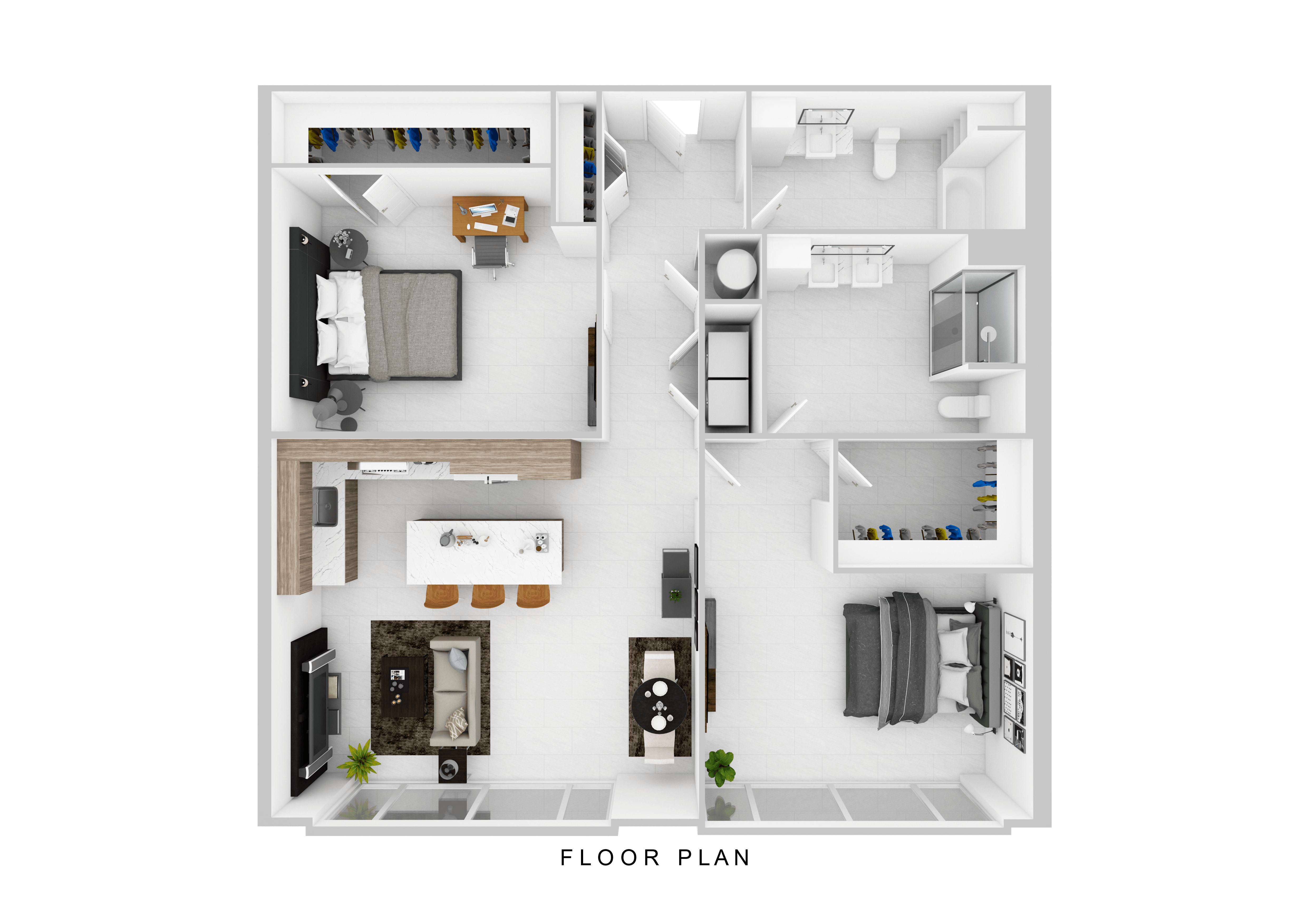 Floor plan layout diagram for B1D